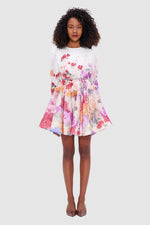Jordyn Mini Dress Fleur Print by Leo Lin