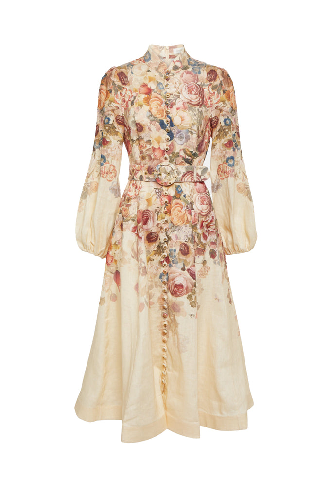 zimmermann long sleeve maxi dress Green Paisley Ottie Plunge Midi The long sleeves and breathable silk make this dress adaptable across seasonsfrom early autumn soires to springtime garden eventsproviding a versatile addition to any elevated wardrobe Floral Maxi Dress Zimmerman Long
