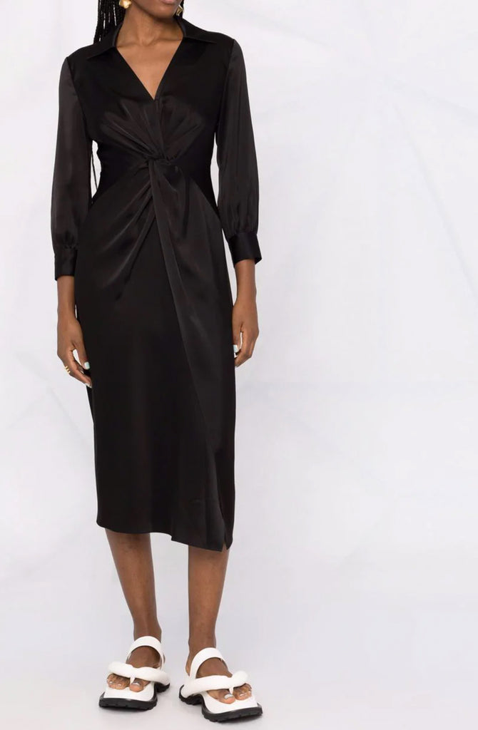 Twist Statement Dress Black
