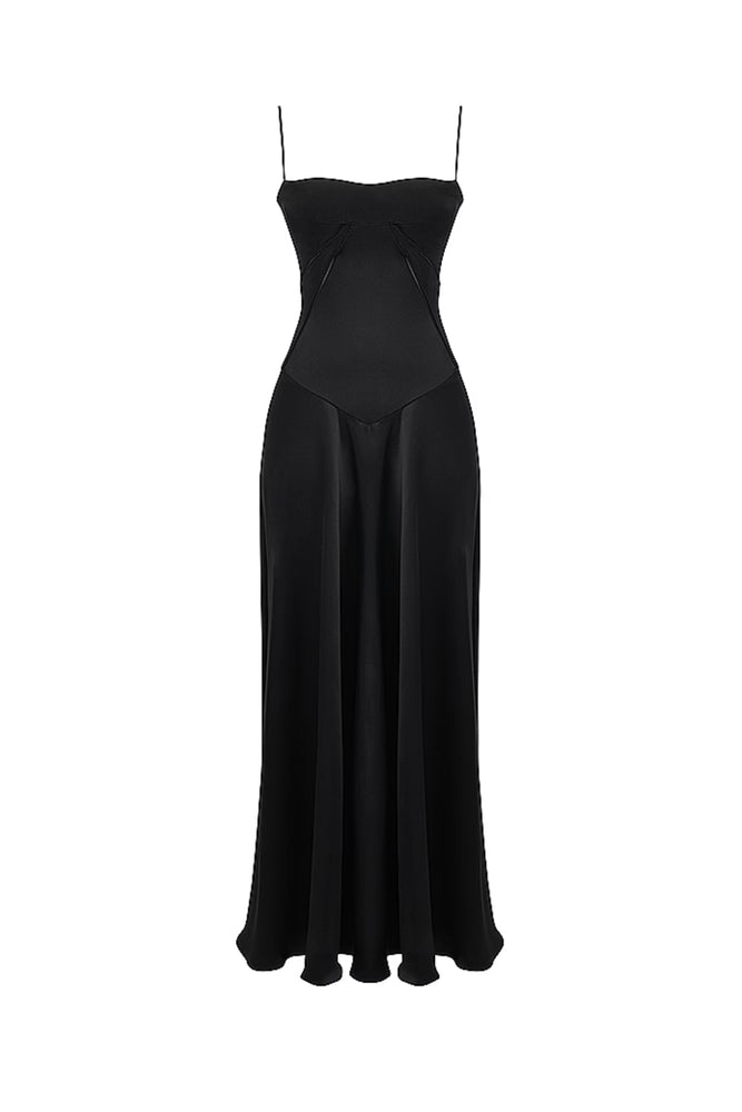 annabella maxi dress Anabella Black Lace Up Maxi Dress by House of CB