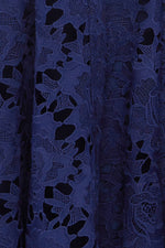 Aliyah Lace Butterfly Sleeve Midi Dress Oxford Blue by Leo Lin