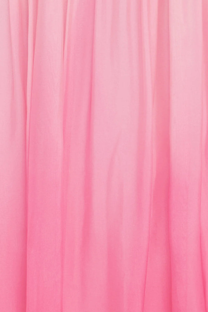 Cassie Tie Neck Midi Dress Ombre Pink by Leo & Lin