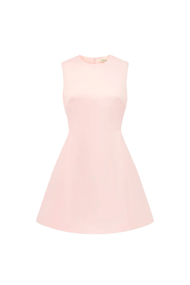 leo lin chloe dress Leo Lin - Chloe Appliqu Sleeveless Midi Dress - Vanilla