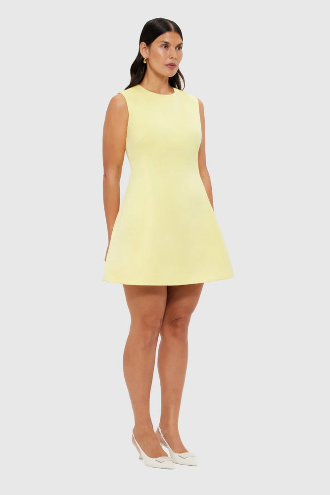 Chloe Sleeveless Mini Dress Sorbet Yellow by Leo Lin