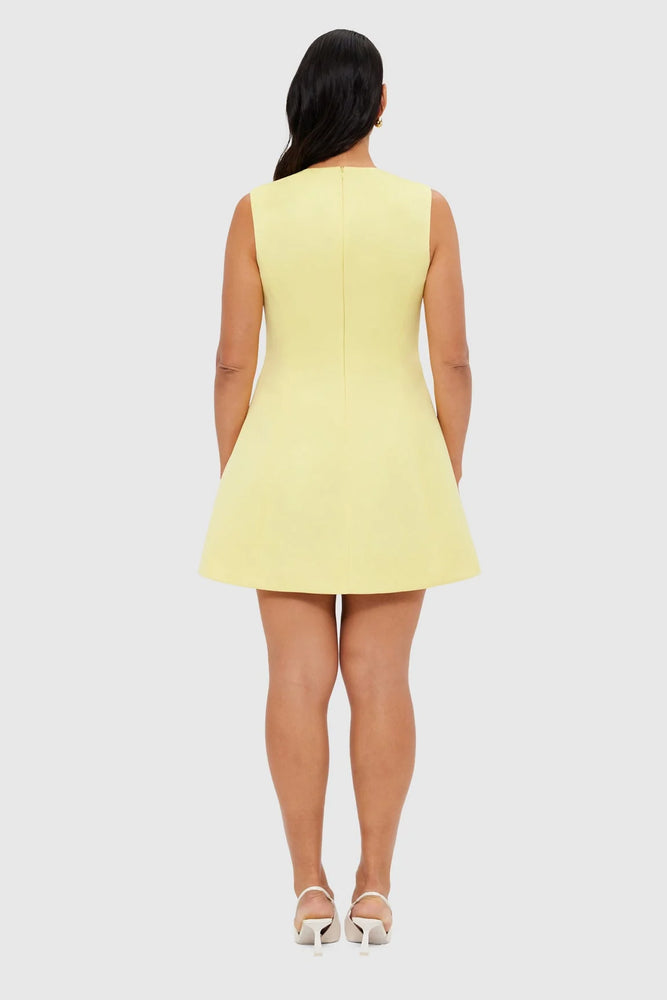 Chloe Sleeveless Mini Dress Sorbet Yellow by Leo Lin