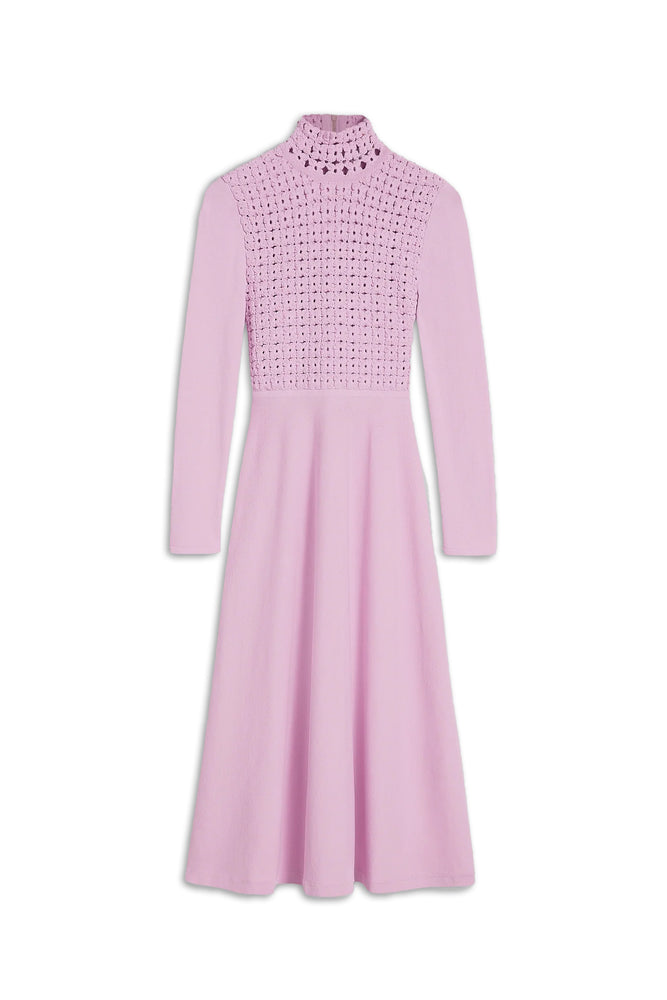 Crepe Knit Daisy Dress Mauve by Scanlan Theodore for Hire High St. Hire Crepe Knit Daisy Dress Mauve by Scanlan Theodore for Hire High St. Hire