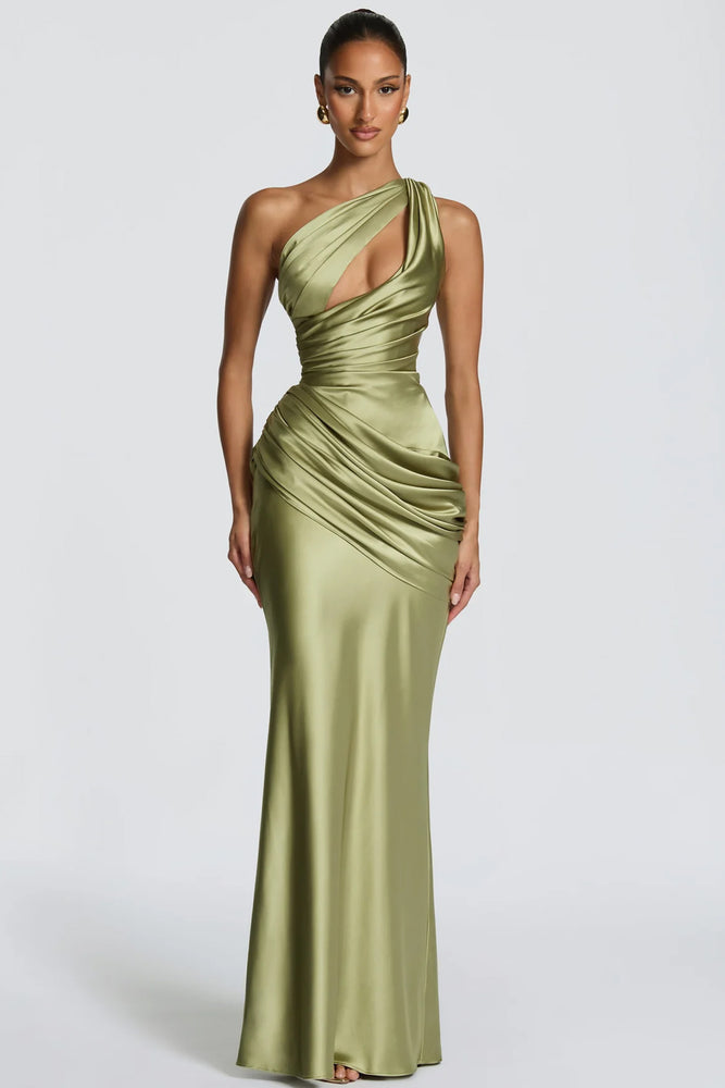 Emina Maxi Dress Light Olive by Babyboo