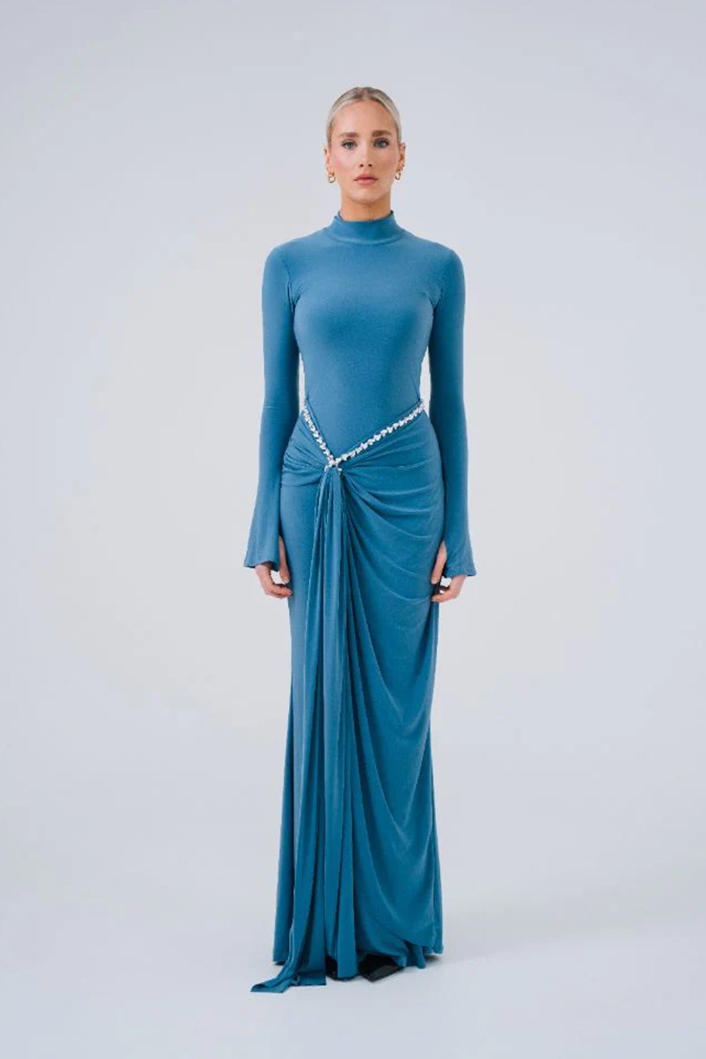Hera Crystal Laced Gown by Classique Collection For Hire | High St. Hire Hera Crystal Laced Gown by Classique Collection For Hire | High St. Hire