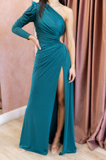 Isabella Cut Out Gown Teal by HSH