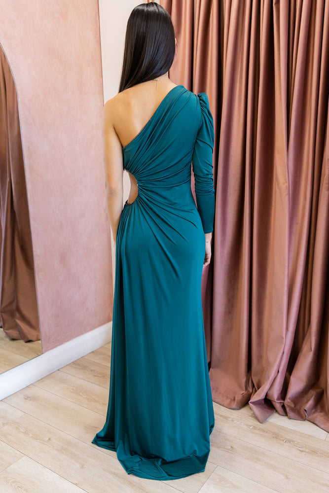 Isabella Cut Out Gown Teal by HSH
