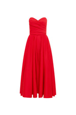 Jessica Bustier Gown Red by Leo Lin