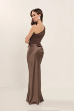 Kaia Dress Brown by Aware Barcelona for Hire | High St. Hire Kaia Dress Brown by Aware Barcelona for Hire | High St. Hire