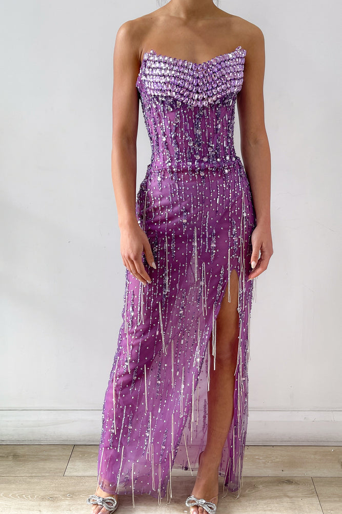 Liberty Embellished Gown Lilac by HSH