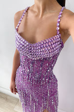 Liberty Embellished Gown Lilac by HSH