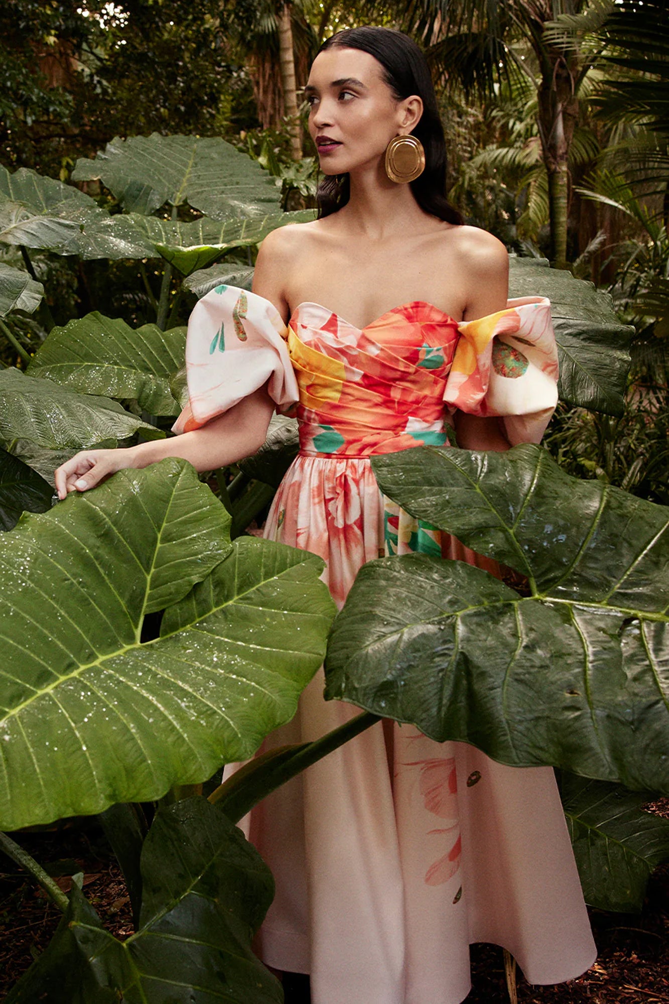 Matilda Puff Sleeve Midi Dress Scarlet by Leo Lin for Hire | High St. Hire Matilda Puff Sleeve Midi Dress Scarlet by Leo Lin for Hire | High St. Hire