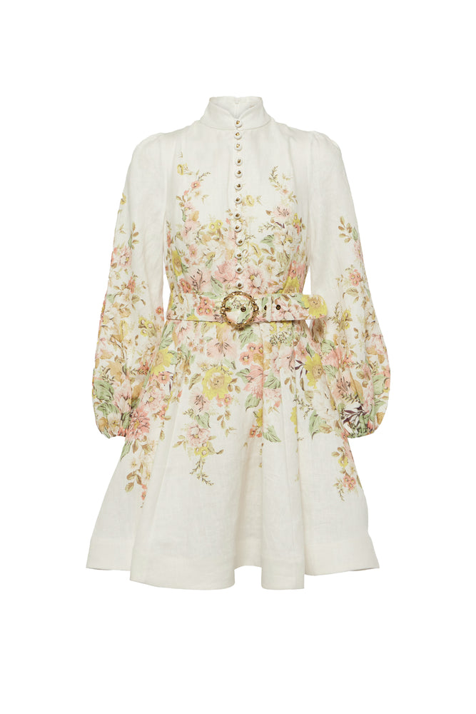 Matchmaker Floral Linen Mini Dress by Zimmermann for Hire| High St. Hire Matchmaker Floral Linen Mini Dress by Zimmermann for Hire| High St. Hire