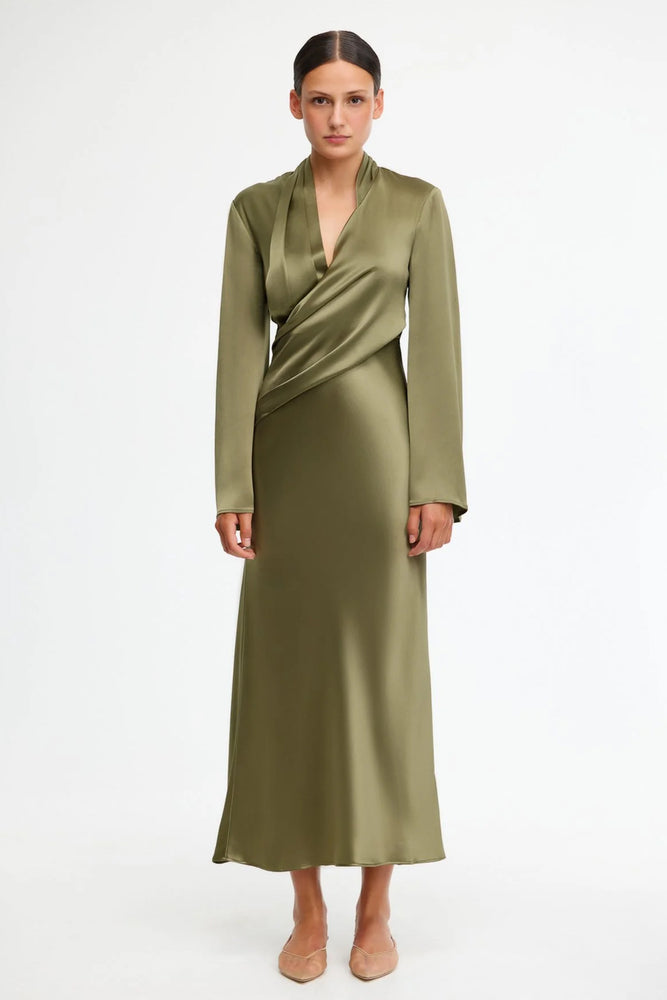 Piccadilly Midi Dress Olive by Acler
