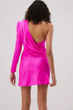 Romeo Satin Mini Dress Hot Pink by Misha