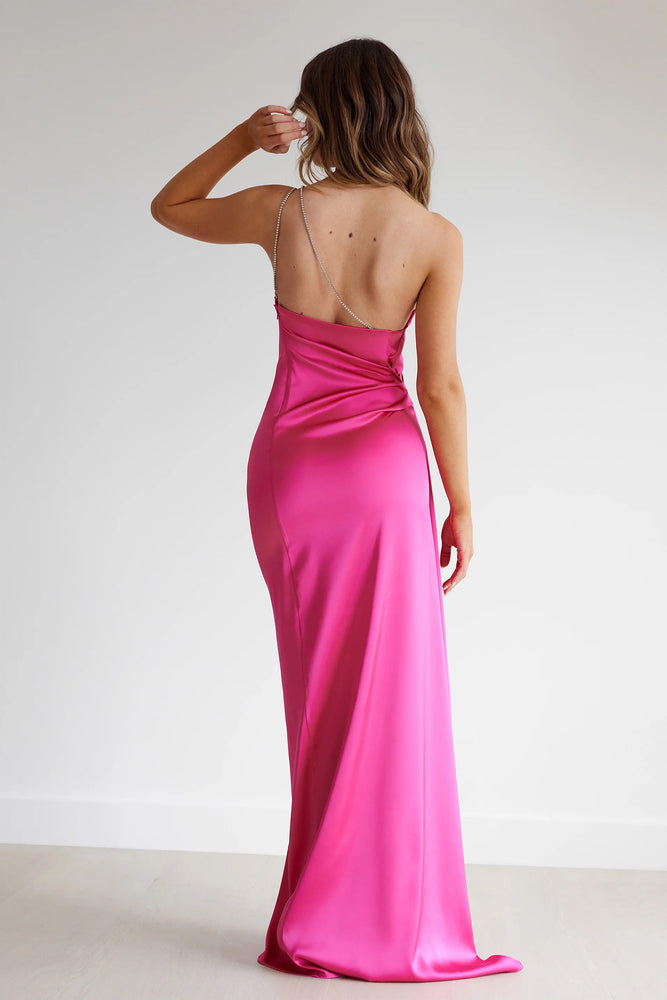 Samira Dress Pink Diamante Strap by Lexi