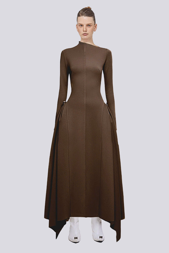 Savi Dress Brown by CHATS by C.DAM