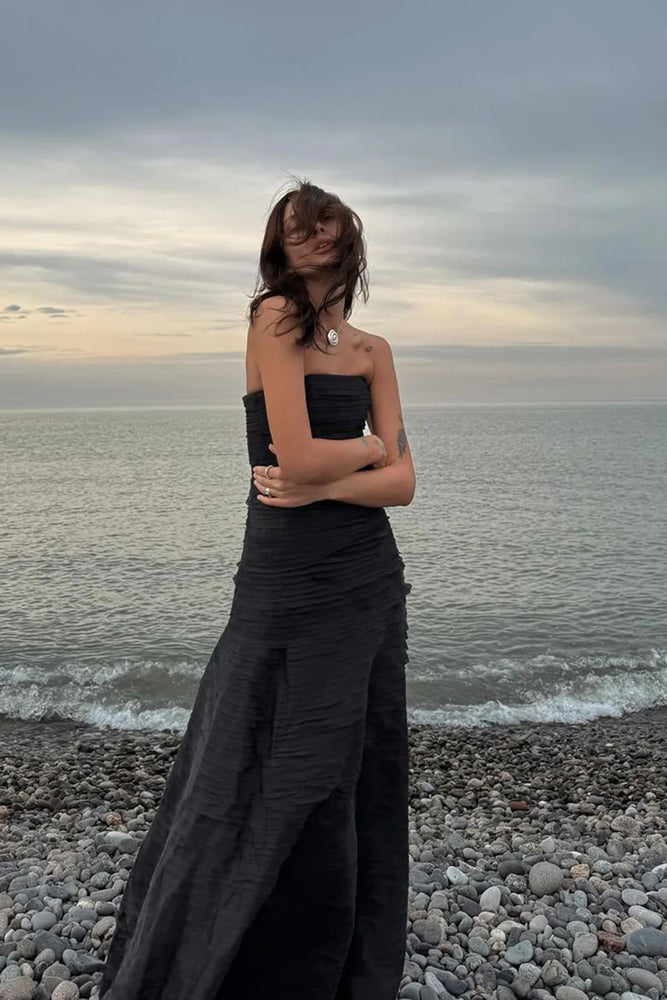 Soundscape Maxi Dress Black by Aje for Hire – High St. Hire