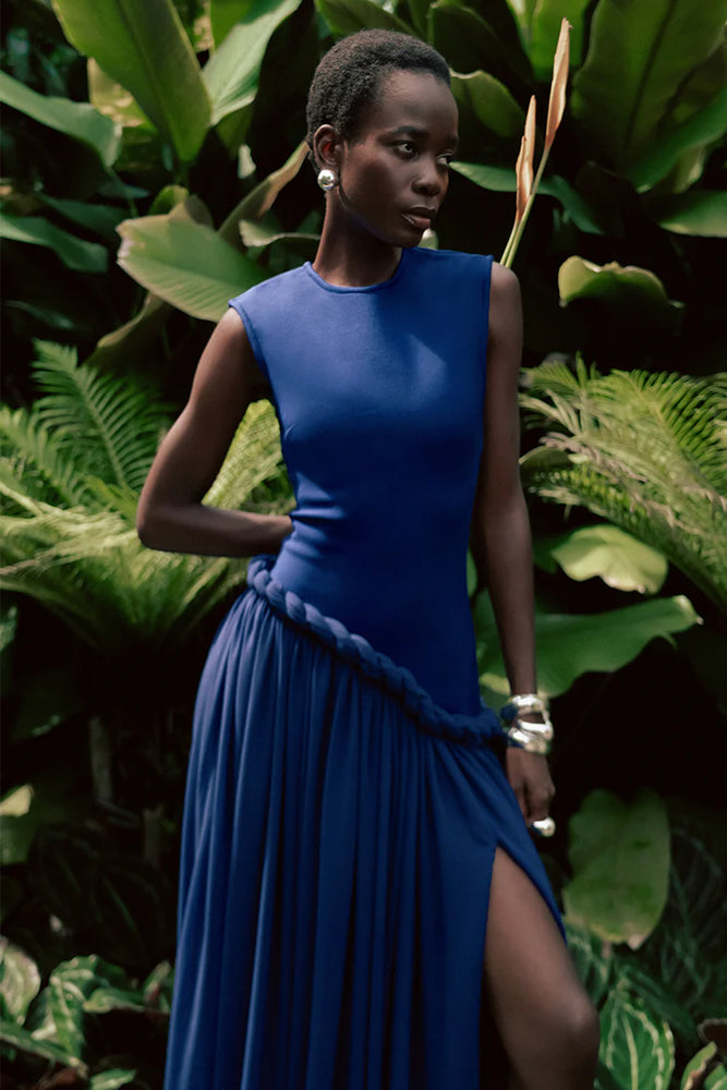 eliya the label blue dress Spencer Gown by For Hire – High St. Hire Color:NAVY-COTSLUB