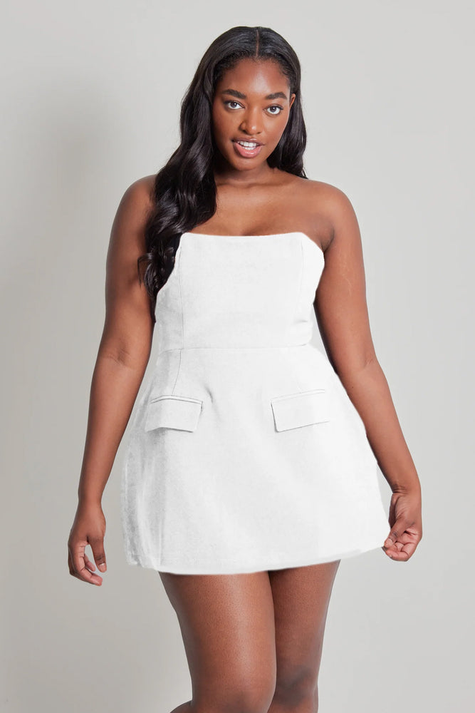 The Ultimate Muse Strapless Dress White by Odd Muse