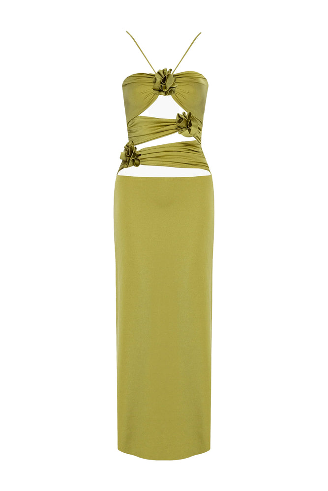 Veranera Dress Pascolo Green by Maygel Coronel for Hire High St. Hire Veranera Dress Pascolo Green by Maygel Coronel for Hire High St. Hire