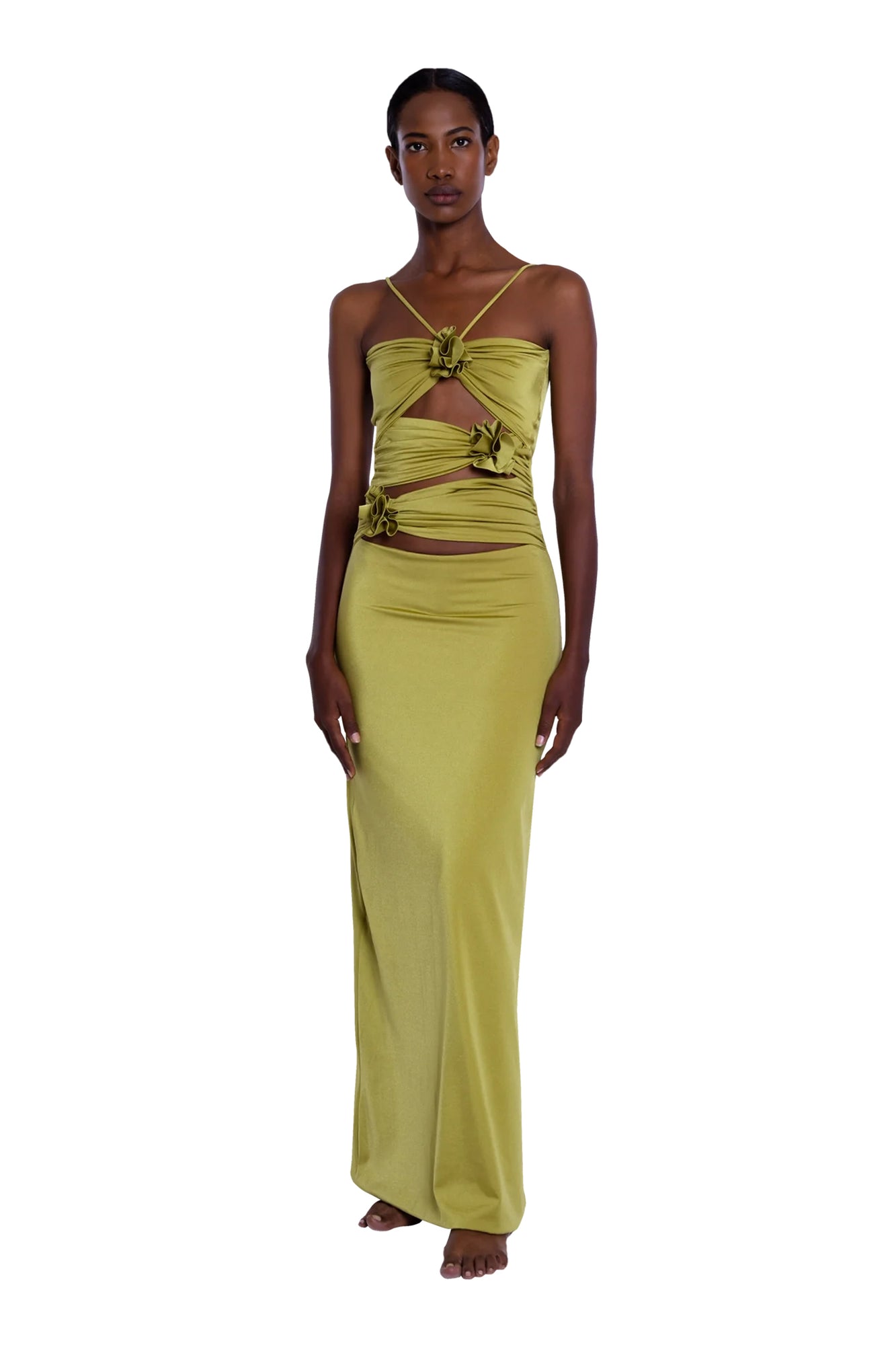 maygel coronel green dress Veranera Dress Pascolo Green by Maygel Coronel for Hire High St. Hire