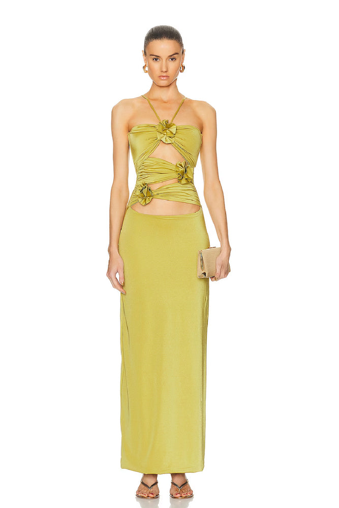 Veranera Dress Pascolo Green by Maygel Coronel for Hire High St. Hire Veranera Dress Pascolo Green by Maygel Coronel for Hire High St. Hire