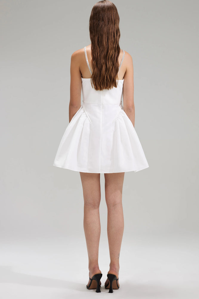 Crystal-Embellished Taffeta Mini Dress by Self-Portrait