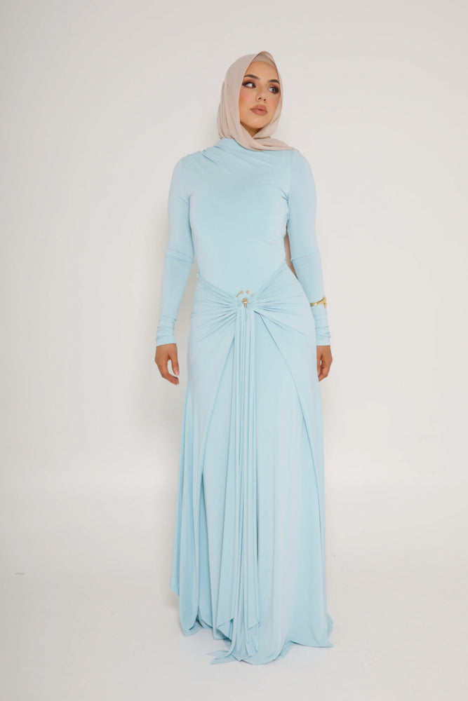 Yasmin Dress Blue by Alaia Muse for Hire | High St. Hire Yasmin Dress Blue by Alaia Muse for Hire | High St. Hire
