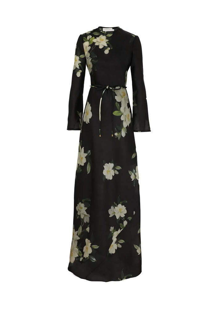 Harmony Bias Slip Dress Black Magnolia by Zimmermann for Hire | High St. Hire Harmony Bias Slip Dress Black Magnolia by Zimmermann for Hire | High St. Hire