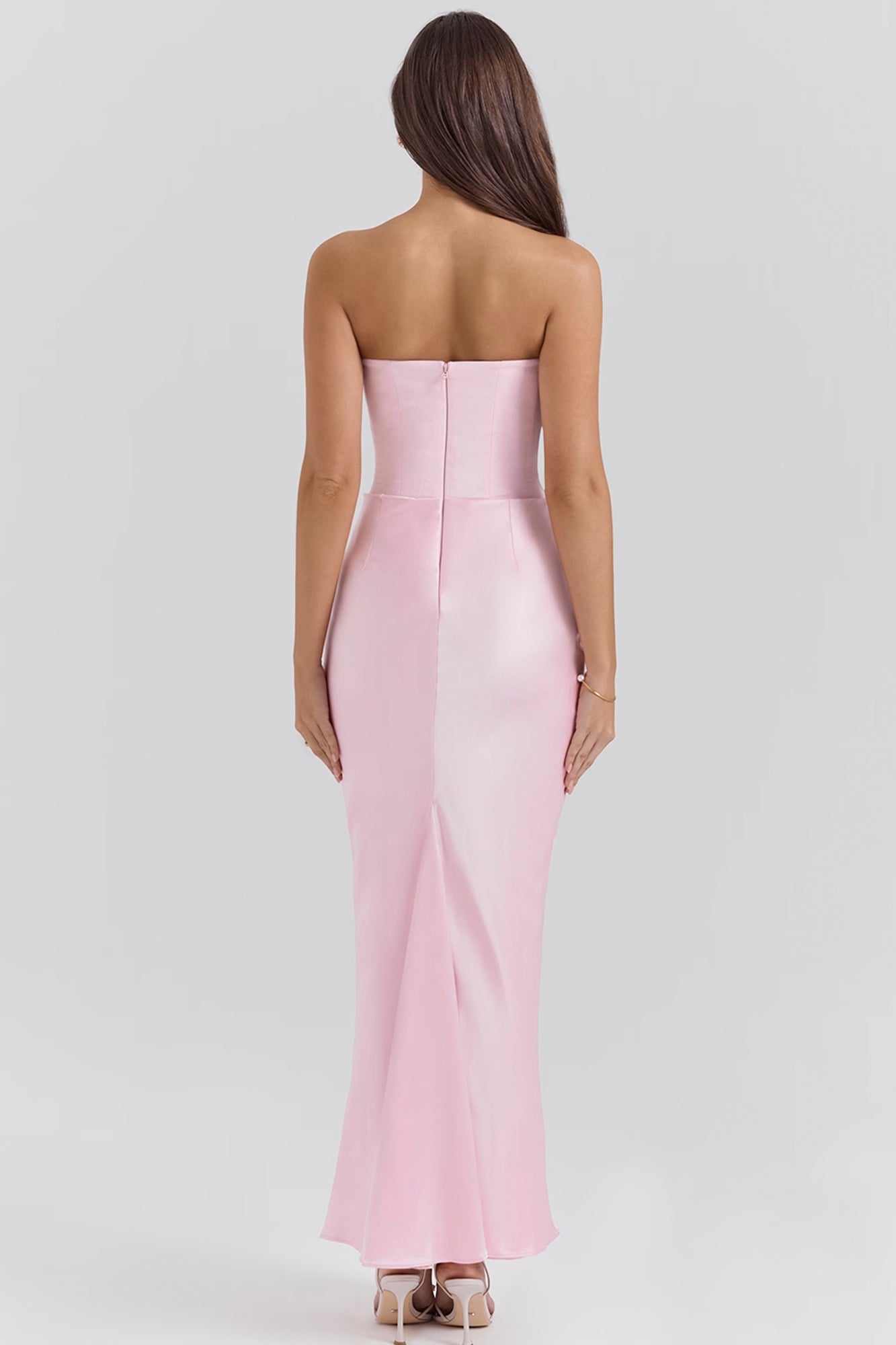 persephone rose shadow strapless corset maxi dress House of CB Persephone Strapless Corset Dress Rose Shadow Size XS / AU 6