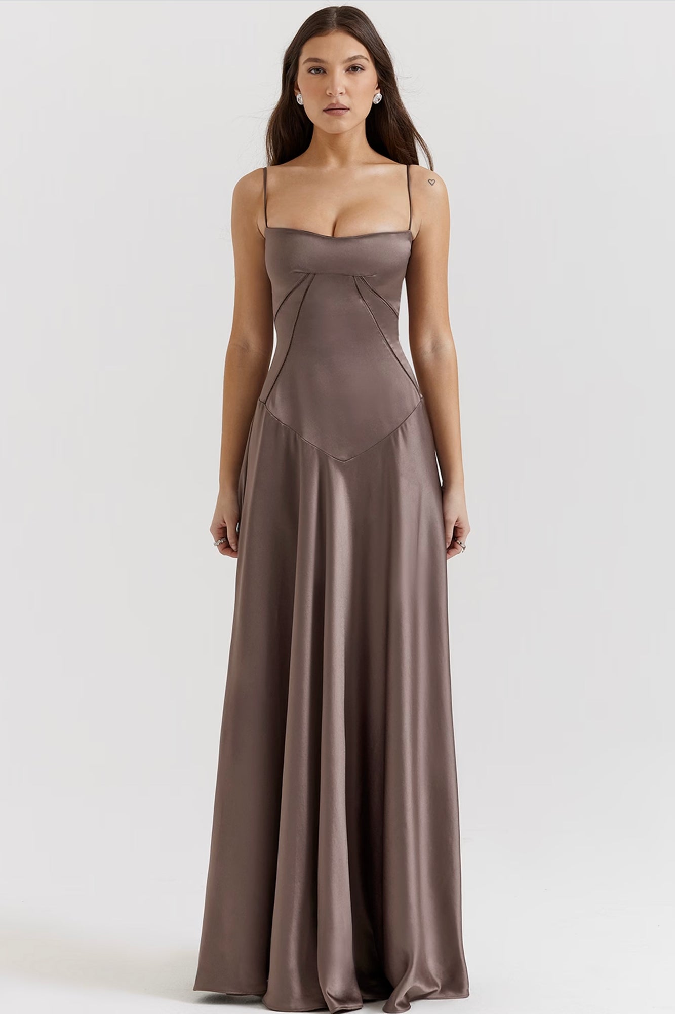 Anabella Smoke Lace Up Maxi Dress by House of CB | High St. Hire Anabella Smoke Lace Up Maxi Dress by House of CB | High St. Hire