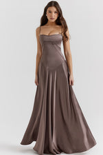 anabella smoke lace up maxi dress 'Anabella' Smoke Lace Up Maxi Dress