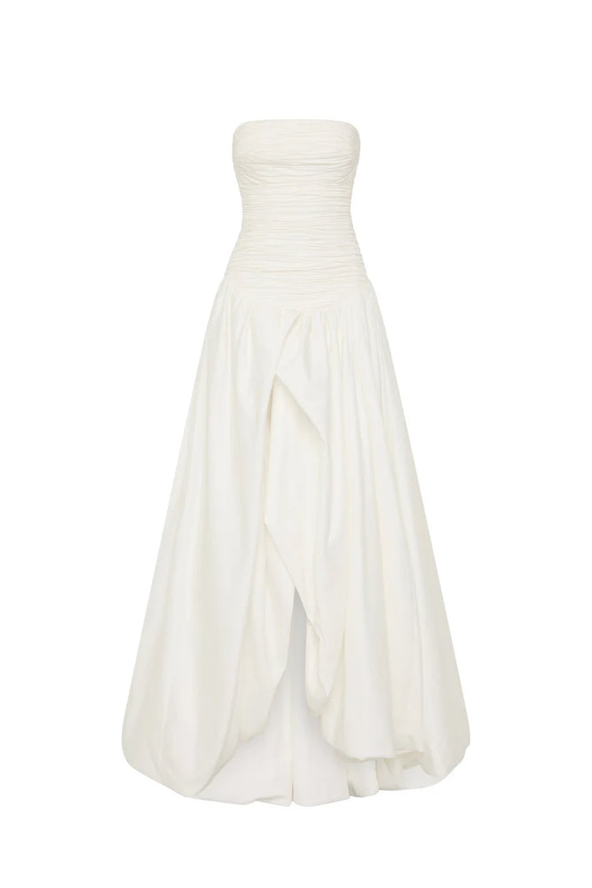 Violette Bubble Hem Maxi Dress Ivory by Aje