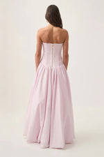 Violette Bubble Hem Maxi Dress Pastel Pink by Aje