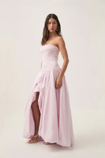 Violette Bubble Hem Maxi Dress Pastel Pink by Aje