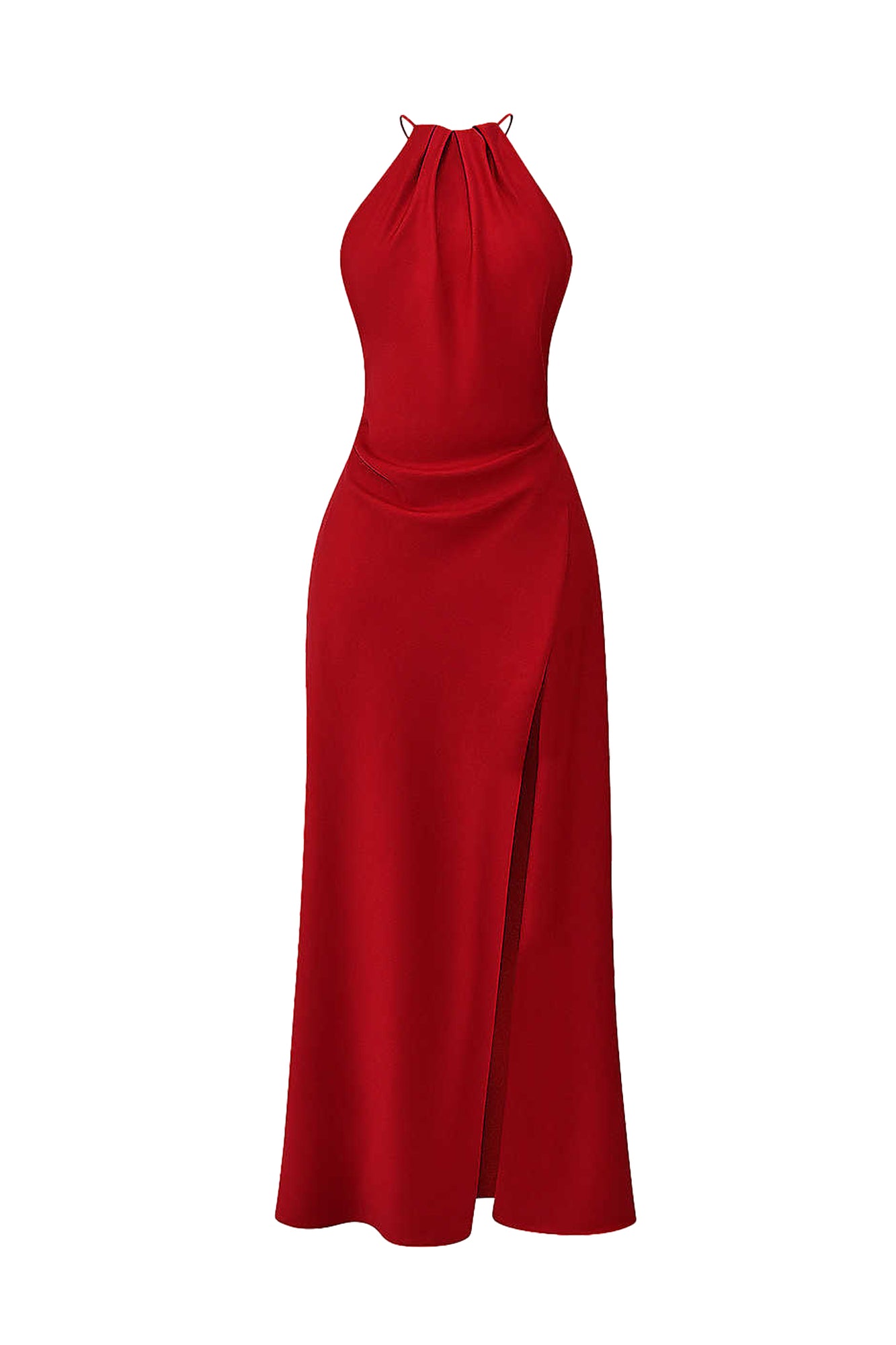 Zanab Red Rose Thigh Slit Maxi Dress by House of CB | High St. Hire Zanab Red Rose Thigh Slit Maxi Dress by House of CB | High St. Hire