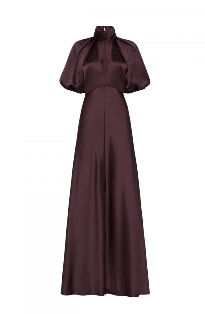 Abbie V Neck Gown Burgundy by Camilla and Marc