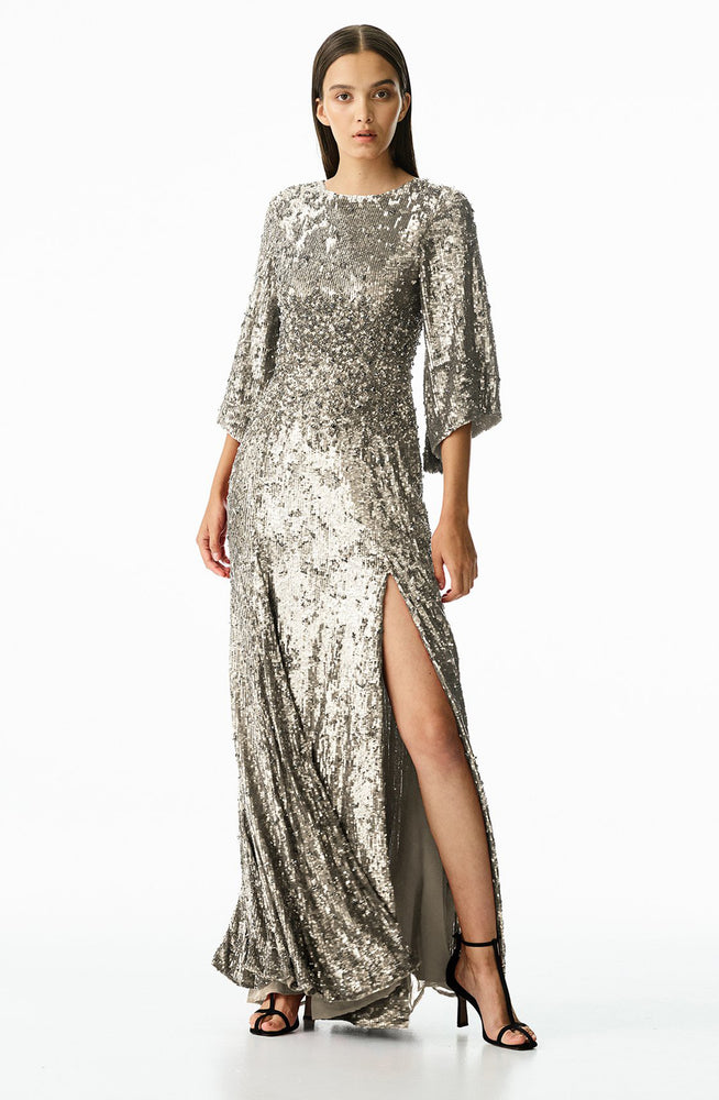 Capella Silver Gown by Rachel Gilbert