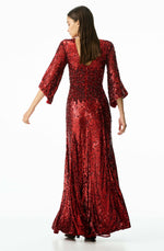Capella Red Gown by Rachel Gilbert