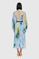 Cassie Tie Neck Midi Dress - Willow Print by Leo & Lin