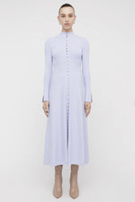 Crepe Knit Button Polo Dress Lilac by Scanlan Theodore