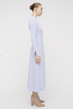Crepe Knit Button Polo Dress Lilac by Scanlan Theodore for Hire High St. Hire Crepe Knit Button Polo Dress Lilac by Scanlan Theodore for Hire High St. Hire