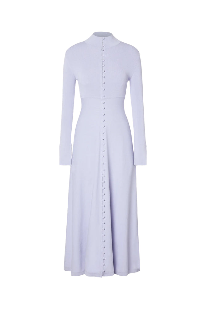Crepe Knit Button Polo Dress Lilac by Scanlan Theodore