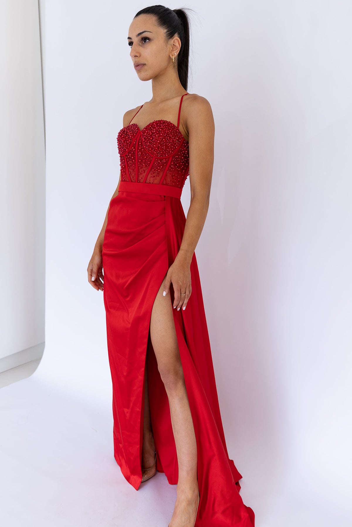 Delta Corset Gown Red by HSH For Hire