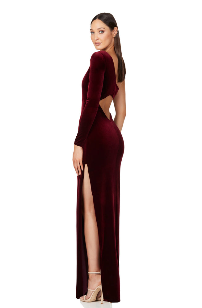 nookie burgundy dress Nookie - Hustle Gown
