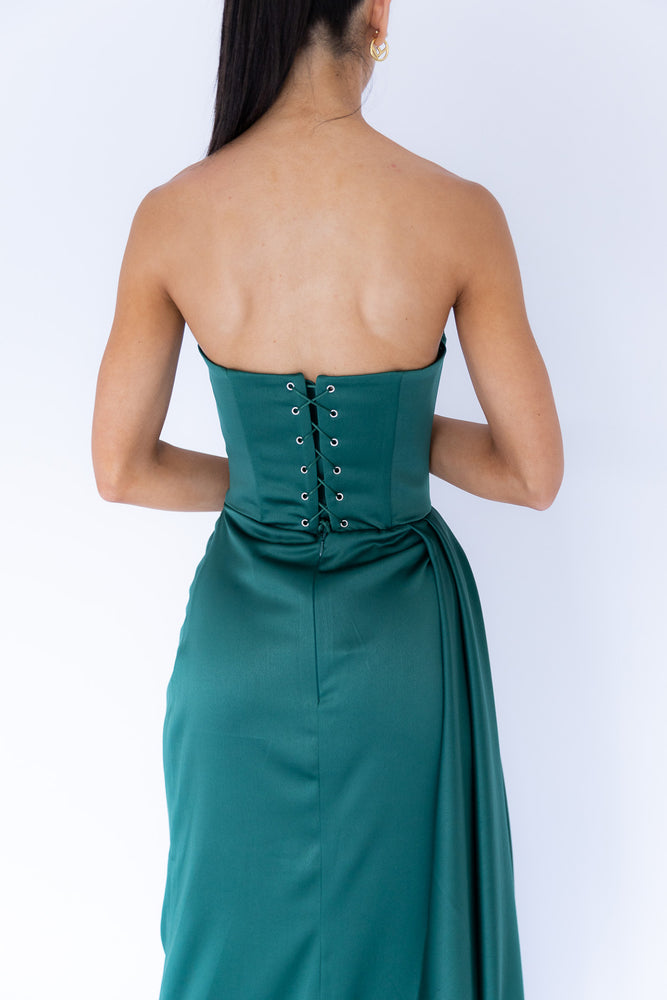 Eliza Corset Dress Emerald by HSH